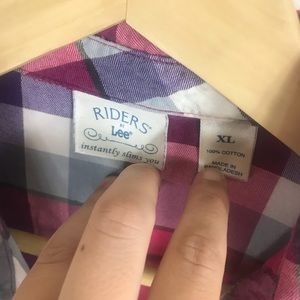 Riders by Lee Tops - RIDERS BY LEE | XL Plaid Button Down 100% Cotton Riders by Lee Tops - RIDERS BY LEE | XL Plaid Button Down 100% Cotton